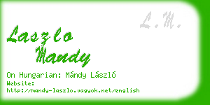 laszlo mandy business card